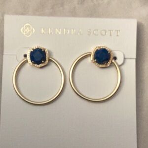 Kendra Scott Gold and Blue Earrings